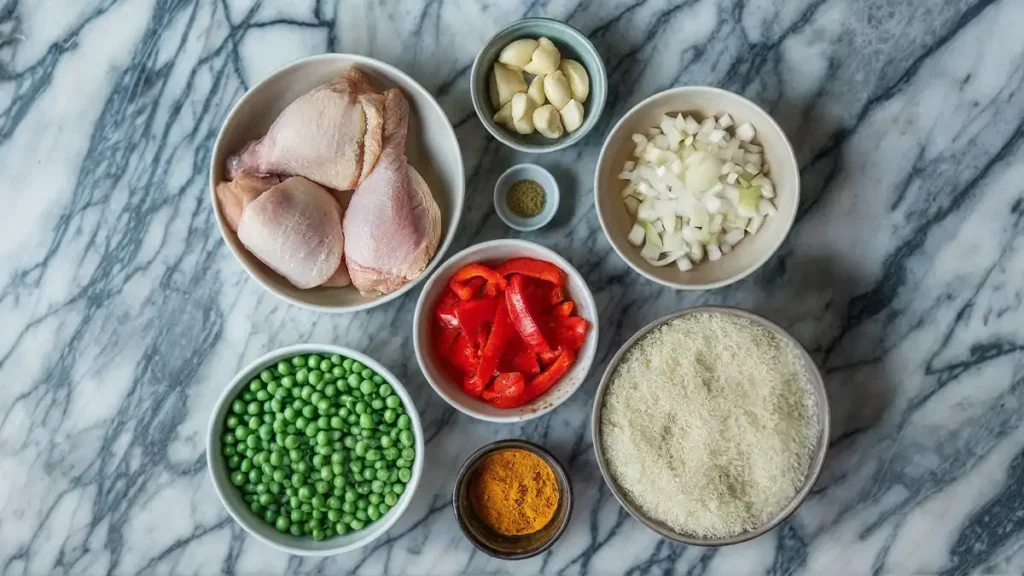 Ingredients and Substitutions for Chicken and Yellow Rice Recipe