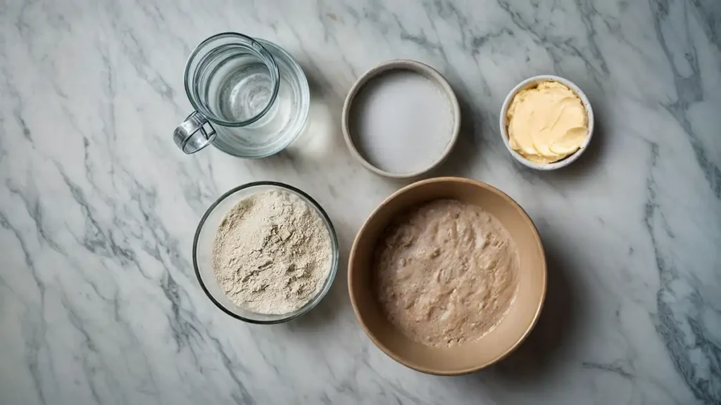 Essential Ingredients for Sandwich Sourdough Bread Recipe